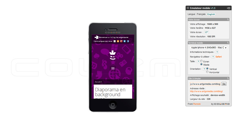 Emuler et tester son site internet sur mobile