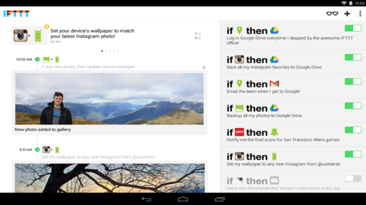 L’application IFTTT disponible pour les mobiles Android