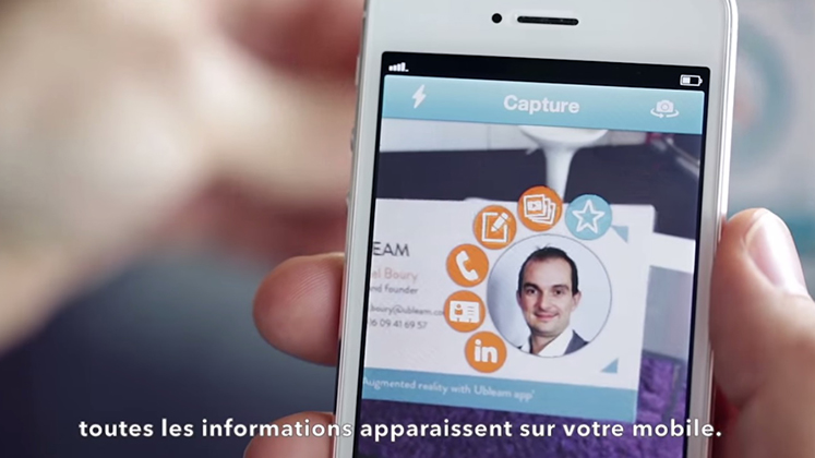 La carte de visite BleamCard en réalité augmentée