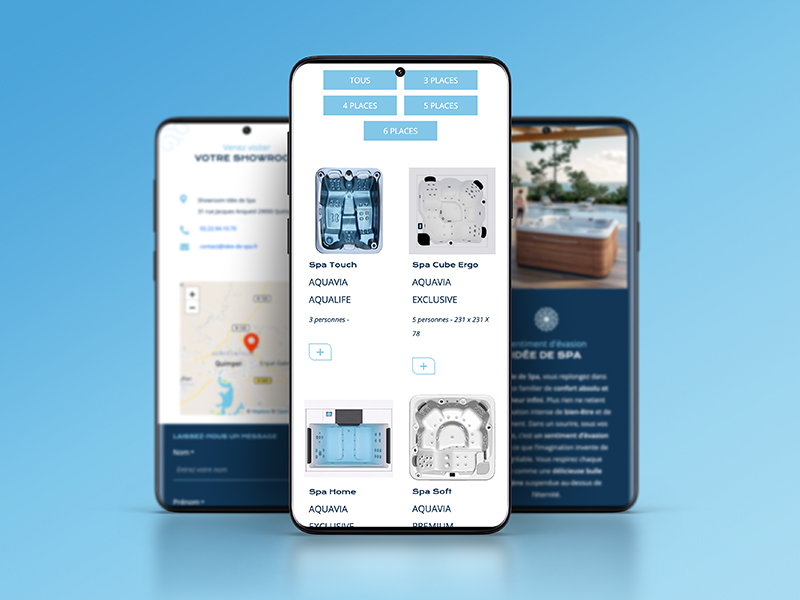 Idée de Spa, site internet vitrine responsive réalisé par ARTGO Média