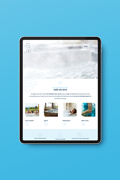 Idée de Spa, site internet vitrine responsive réalisé par ARTGO Média