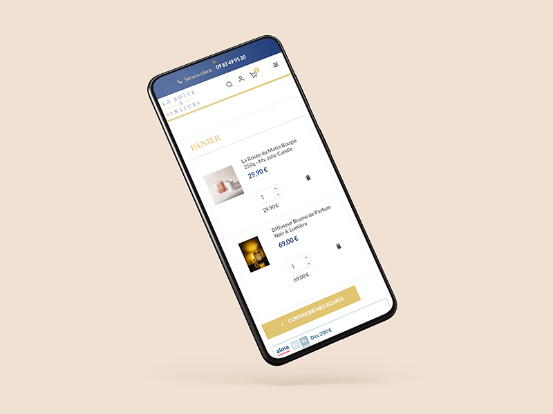 La Boîte à Senteurs, boutique internet e-commerce responsive par ARTGO Média