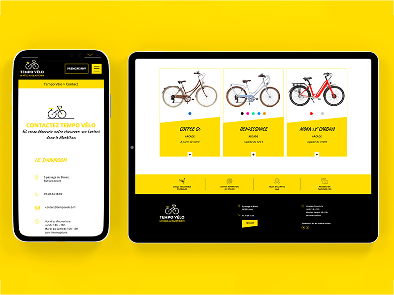 Tempo Vélo, création d'un site internet vitrine responsive par ARTGO Média