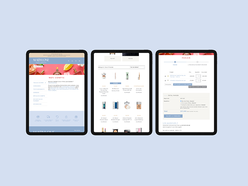 Mabylone, parfumerie e-commerce réalisée par ARTGO Média