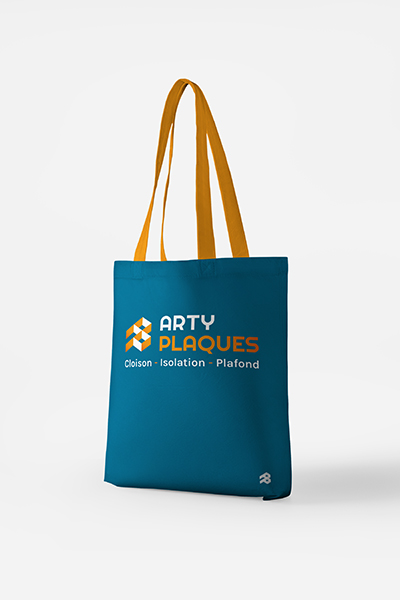 Arty plaques, tote bag réalisé par ARTGO Média