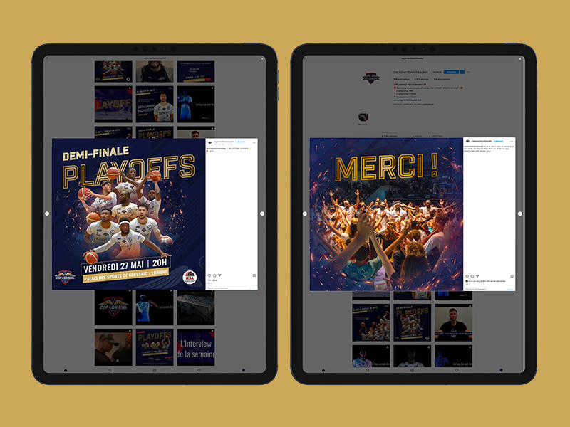 CEP Lorient Breizh Basket, supports de communication réalisés par ARTGO Média