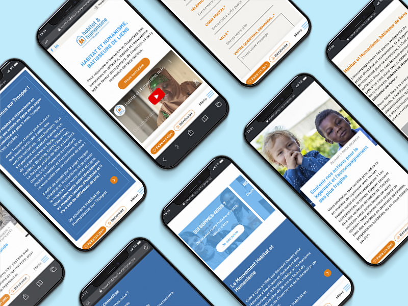 Habitat Humanisme Belgique, refonte d'un site internet WordPress par ARTGO Média, vue mobile