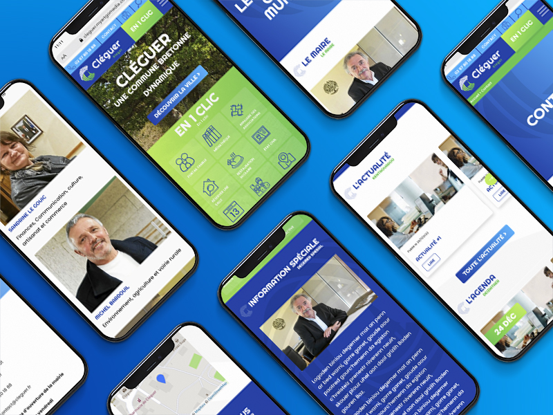 Mairie de Cléguer, site internet réalisé par ARTGO Média, vue mobile 2