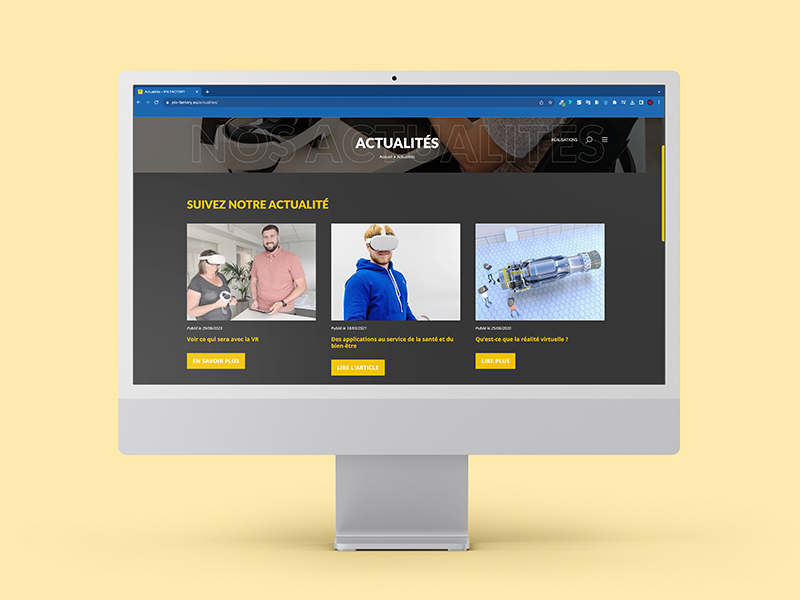 PIX-FACTORY, refonte site internet vitrine par ARTGO Média, vue PC 2
